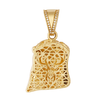 9ct Gold Stone Set Jesus Head Pendant