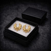 9ct Gold Medium Round Creole Spike Earrings