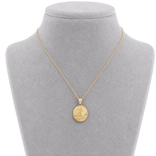 9ct Gold St Christopher Double-Sided Medallion Pendant